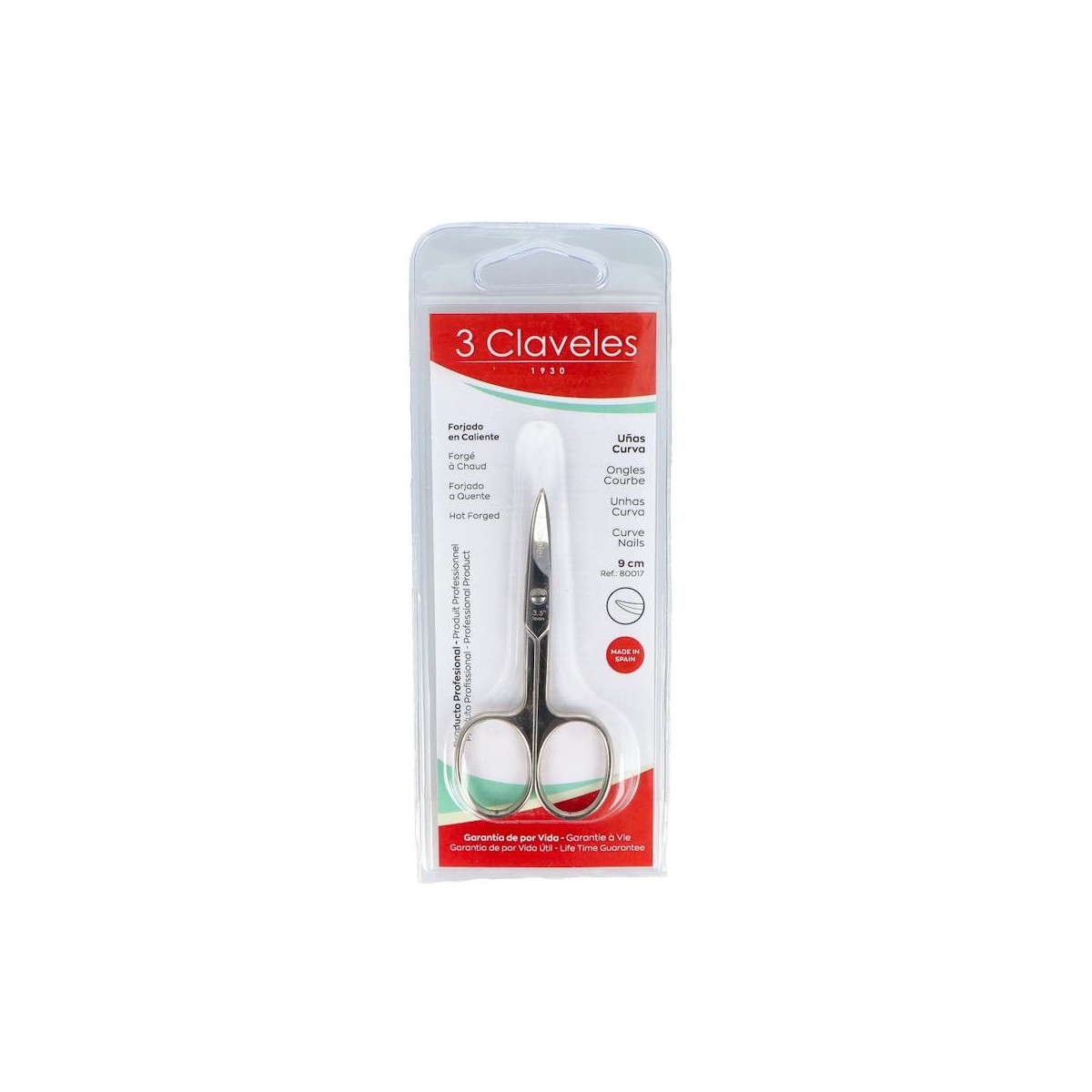 Tijera 3 Claveles Uñas Curva 80017