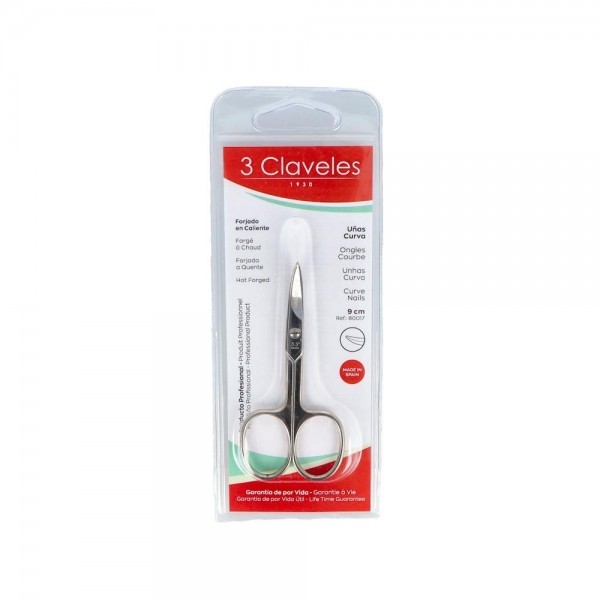 Tijera 3 Claveles Uñas Curva 80017