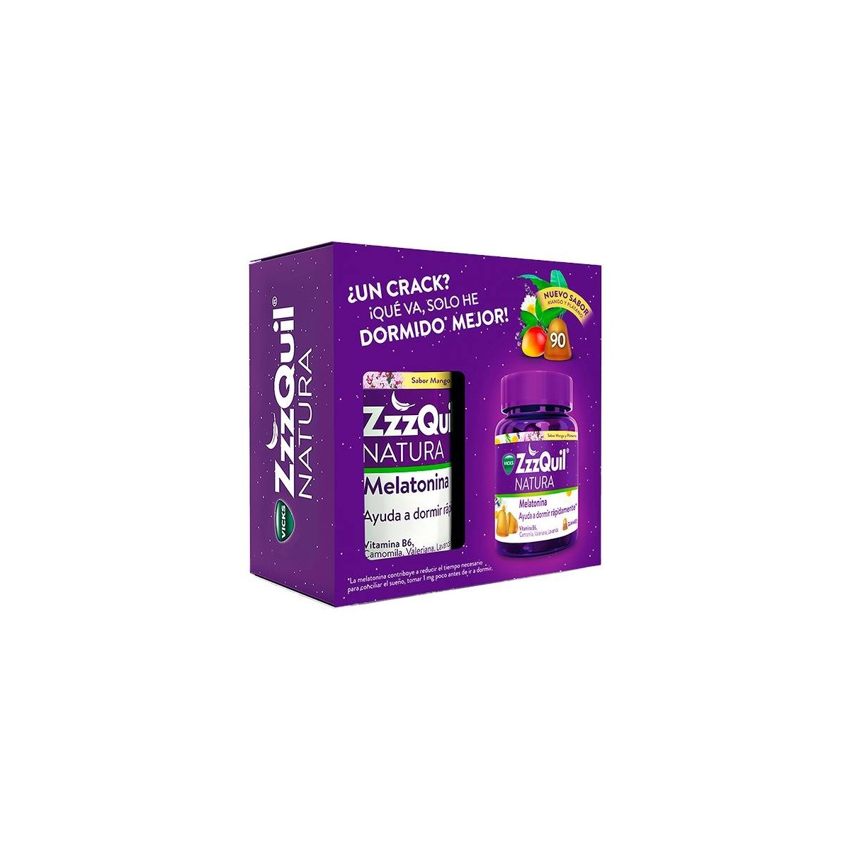 Zzzquil Natura 90 Gummies Sabor Mango & Platano