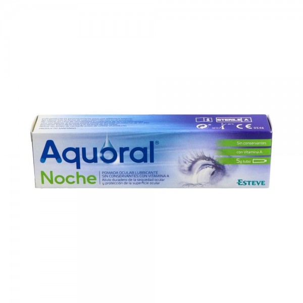 Aquoral Noche Pomada Ocular Lubricante con Vitamina A 5g