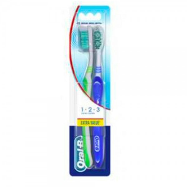 Oral-B Cepillo 123 Shiny Clean Duo Medio