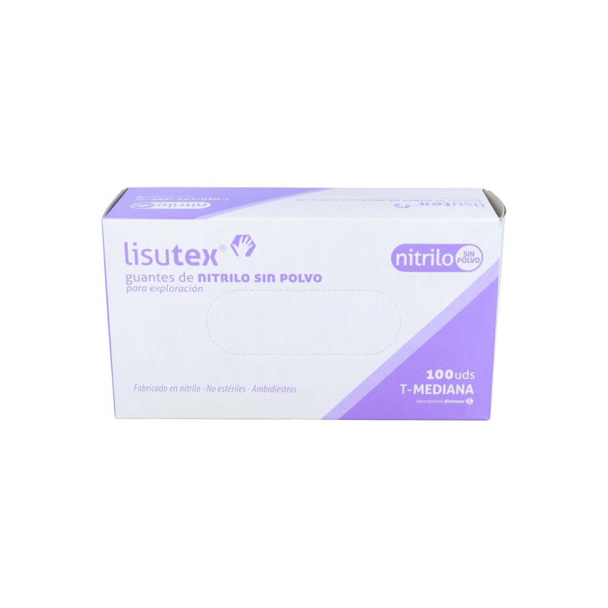 Guantes Lisutex Nitrilo Azul T/M 100 Un