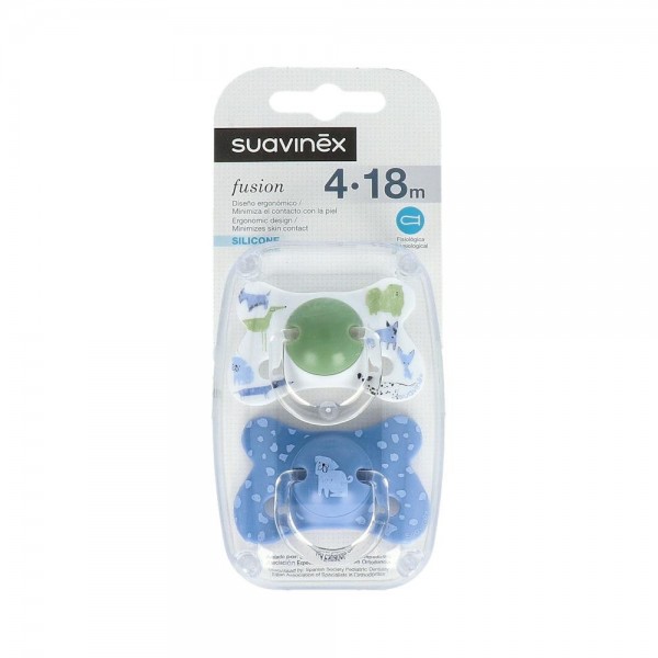 Chupete Suavinex Fusion Silicona Fisio 4-18 2 Un