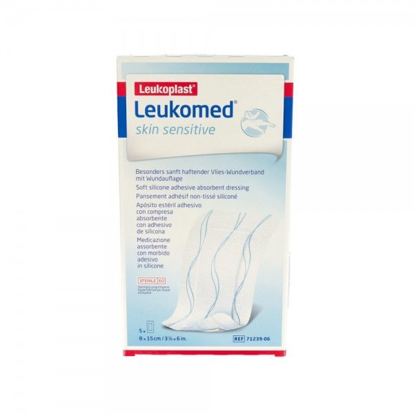 Leukomed Skin Sensitive 8Cm X 15Cm 5 Un