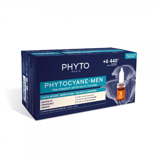 PACK PHYTOCYANNE-MEN 12 + CHAMPU PHYTOCYANE