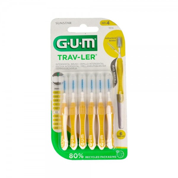 Cepillo Interdental Gum Trav-Ler 1514 1,3Mm Amarillo 6 U