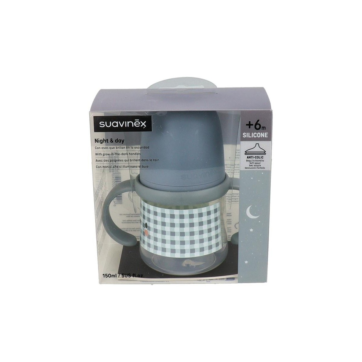 Biberon Suavinex Pp Entrena Asas Silic 150 Ml +4M