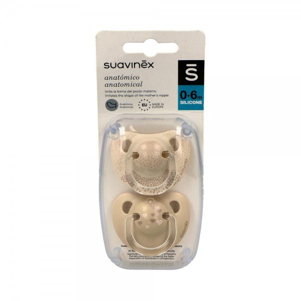 Chupete Suavinex Clasico Sili Anat 0-6 M 2 Un