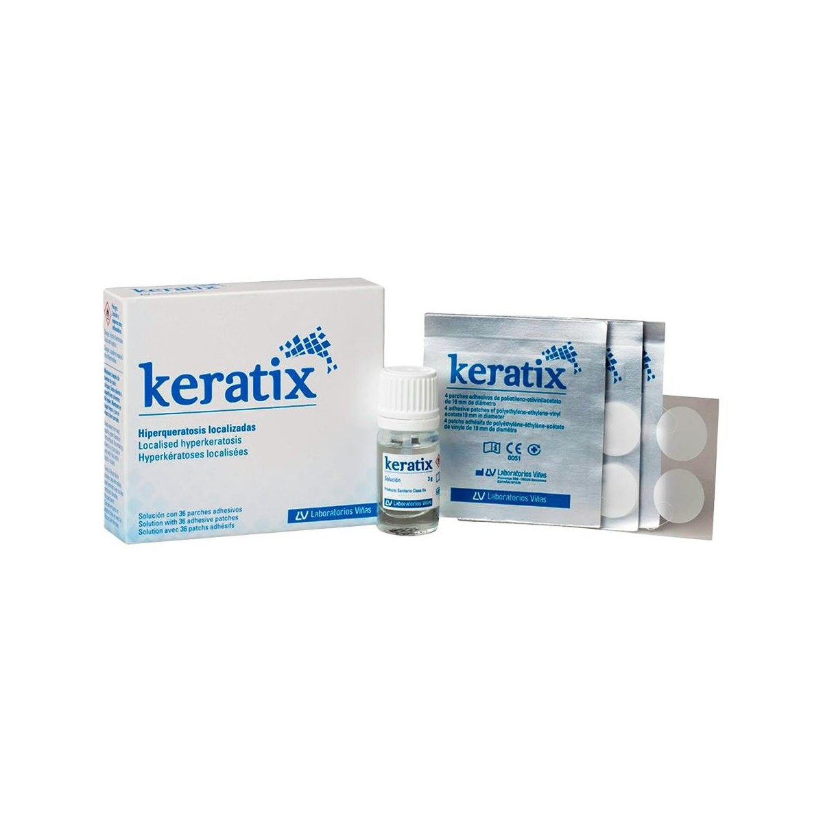 Keratix Solución + 36 Parches 19Mm (3Gr)
