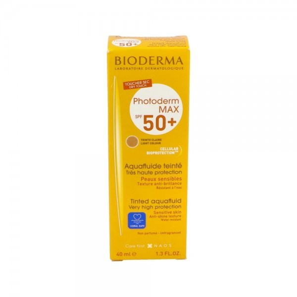 Photoderm Max Spf50+ Aquafluido Claro Bioderma 40 Ml