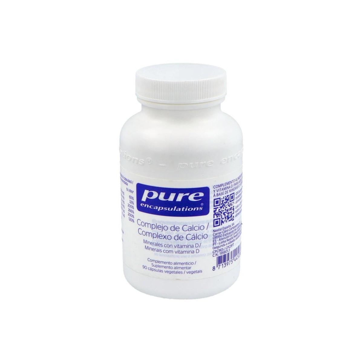 Pure Complejo De Calcio 90 Vcaps